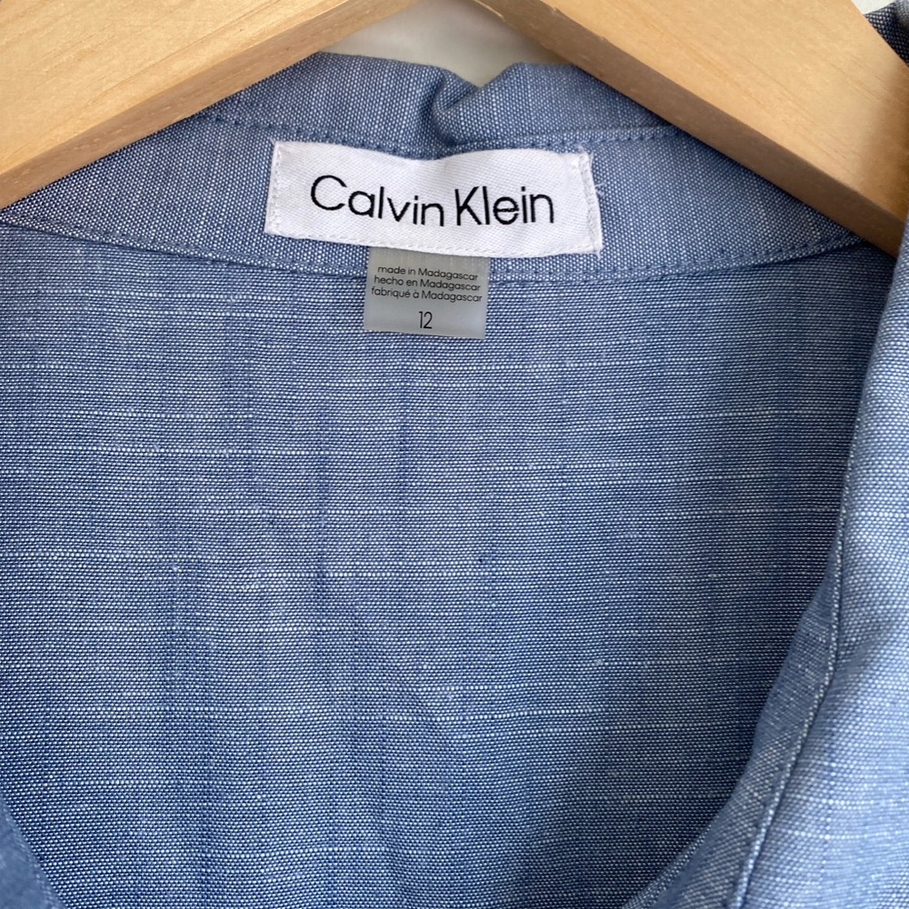 NEW Calvin Klein Tiered Belted Dress - Picture 4 of 7